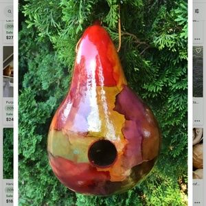 Tie Dye Gourd Birdhouse Handmade from Lancaster PA
